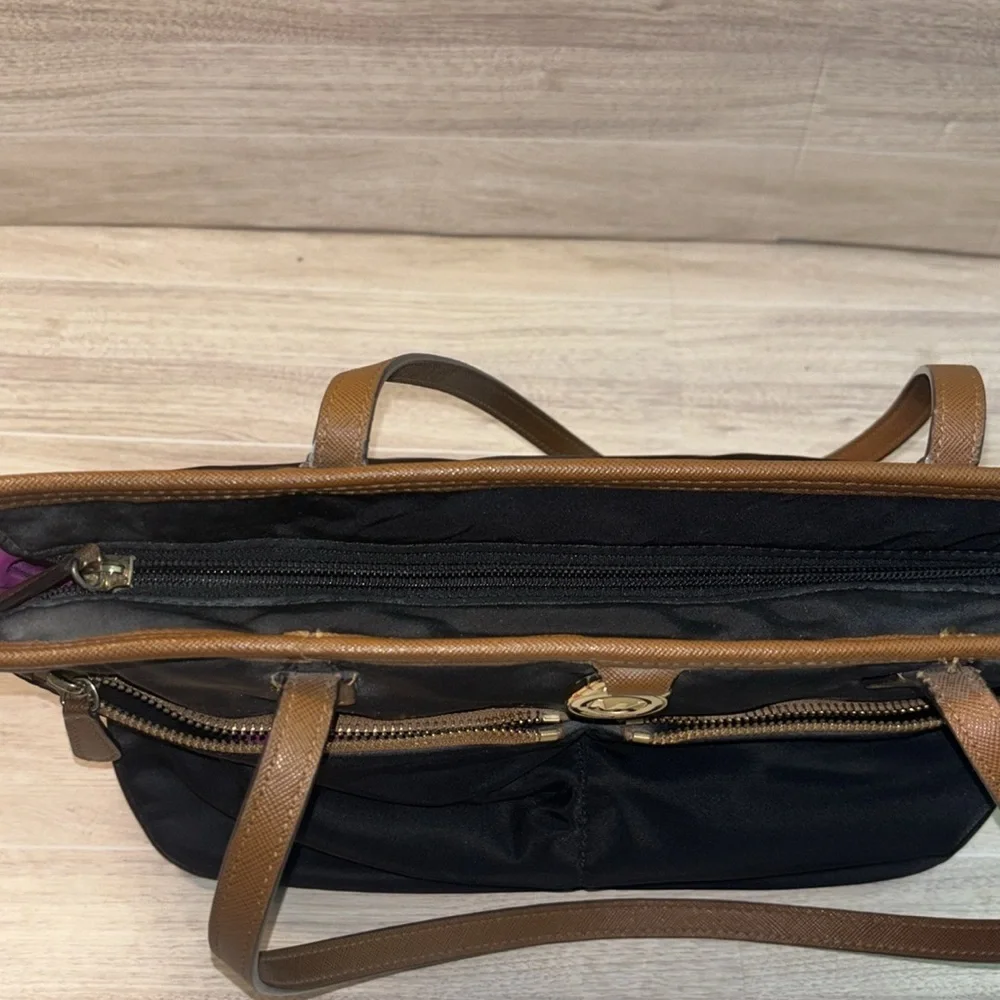 Michael Kors Black and Tan Tote Bag